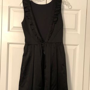 Troubadour black ruffle cocktail dress small